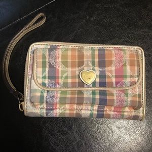 COACH Poppy Daisy Madras Wallet/Wristlet
